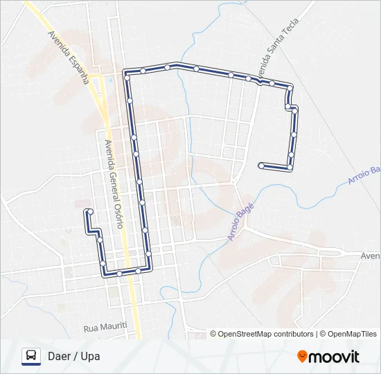 15A DAER / UPA Bus Line Map
