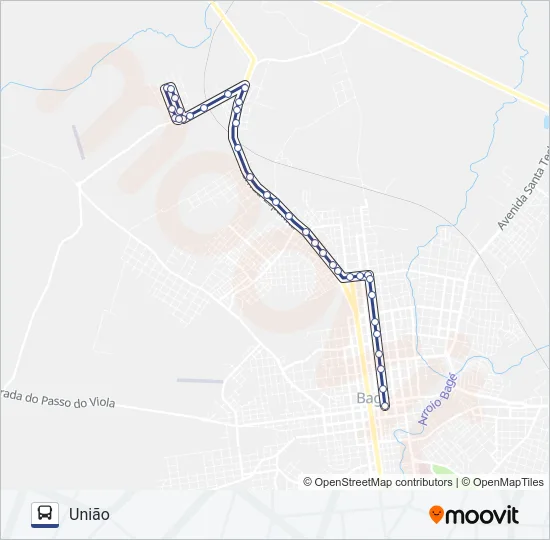 08 UNIÃO Bus Line Map