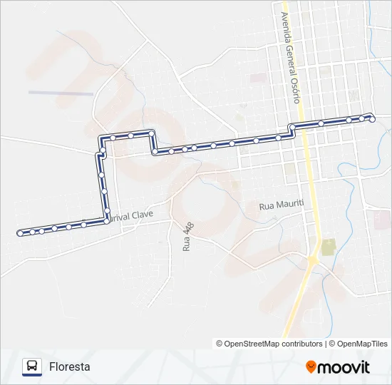13 FLORESTA Bus Line Map