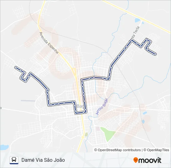 02 DAMÉ / MALAFAIA Bus Line Map