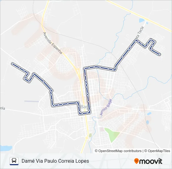 02 DAMÉ / MALAFAIA Bus Line Map