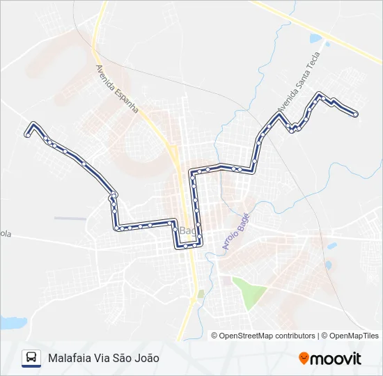 02 DAMÉ / MALAFAIA Bus Line Map