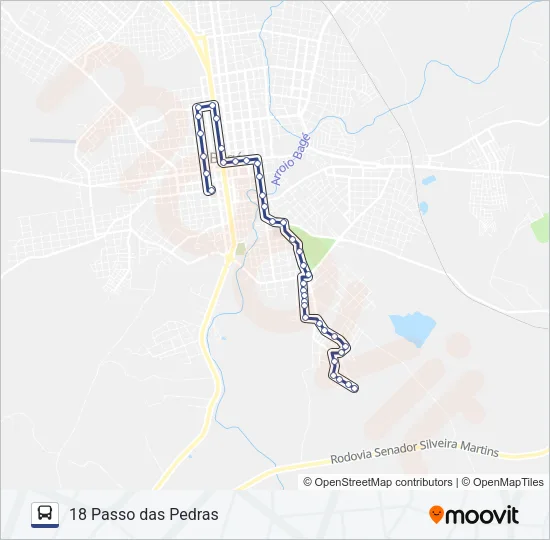 18 PASSO DAS PEDRAS Bus Line Map