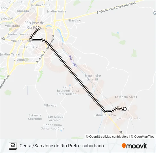 8185 - B - 1 Bus Line Map