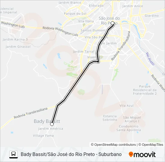 9039 - A - 2 Bus Line Map