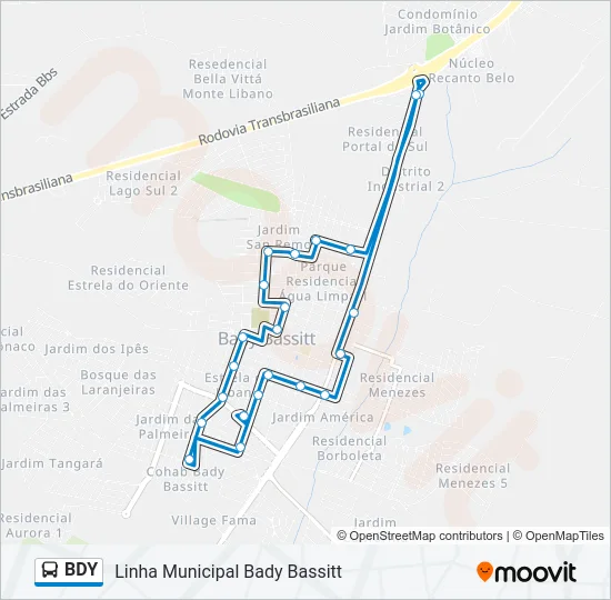 BDY Bus Line Map