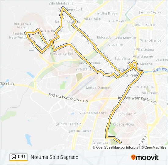 041 Bus Line Map