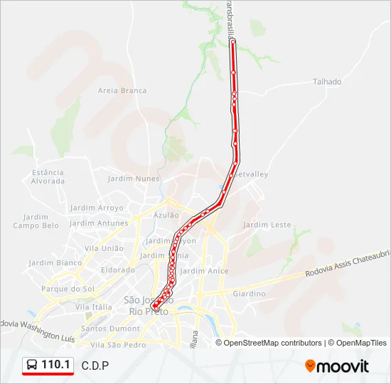 110.1 Bus Line Map