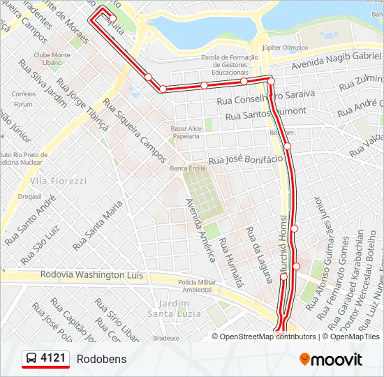 4121 Bus Line Map