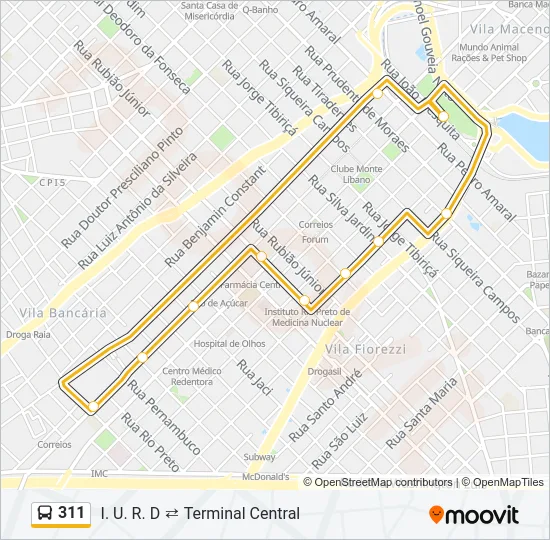 311 Bus Line Map