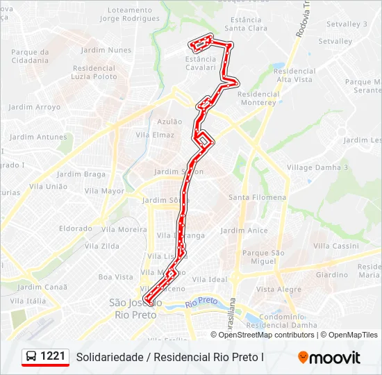 1221 Bus Line Map