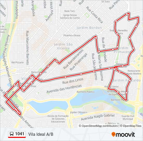 1041 bus Line Map