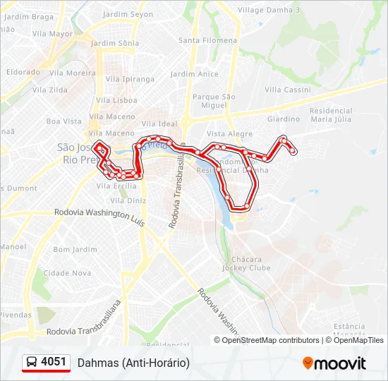 4051 Bus Line Map