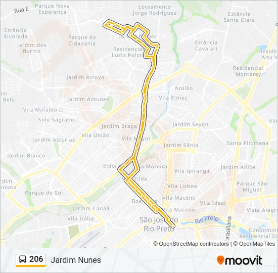 206 Bus Line Map