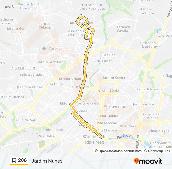 206 Bus Line Map