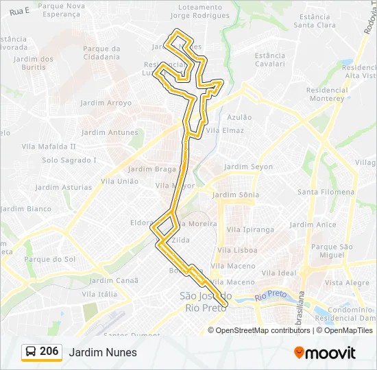 206 Bus Line Map