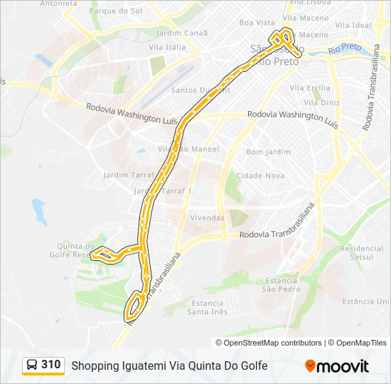 310 Bus Line Map