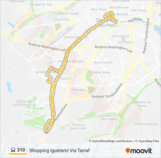 310 Bus Line Map