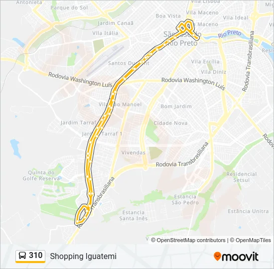 310 Bus Line Map