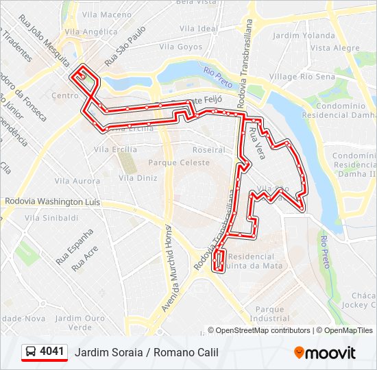 4041 bus Line Map
