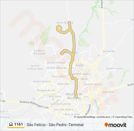 1161 Bus Line Map