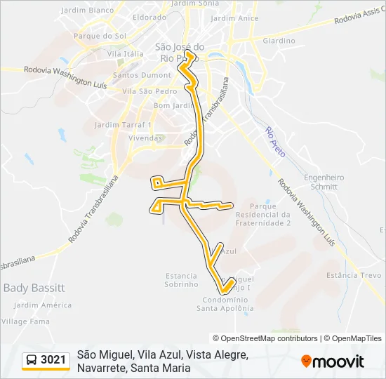 3021 Bus Line Map