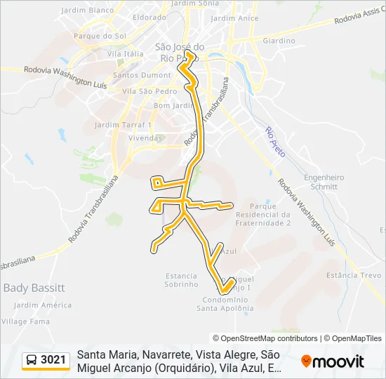3021 Bus Line Map