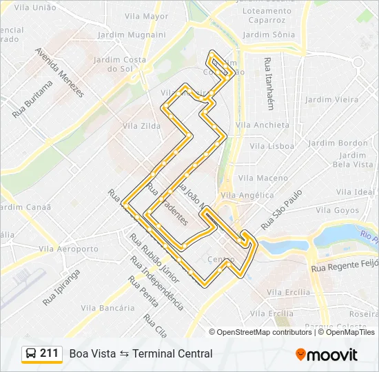 211 Bus Line Map