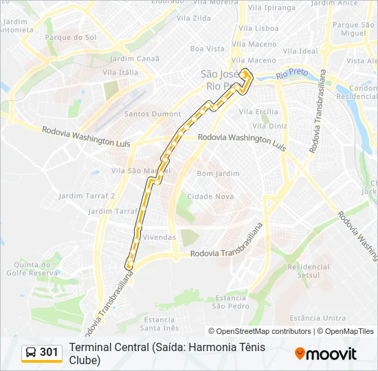 301 Bus Line Map