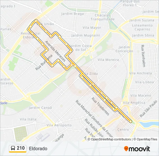 210 Bus Line Map