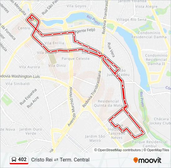 402 Bus Line Map
