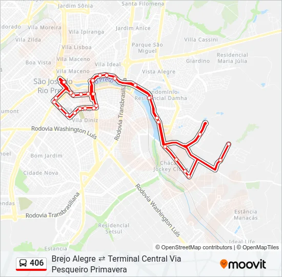 406 Bus Line Map