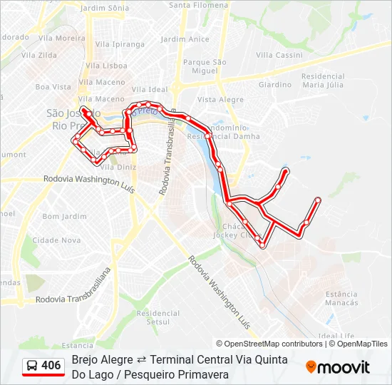 406 Bus Line Map
