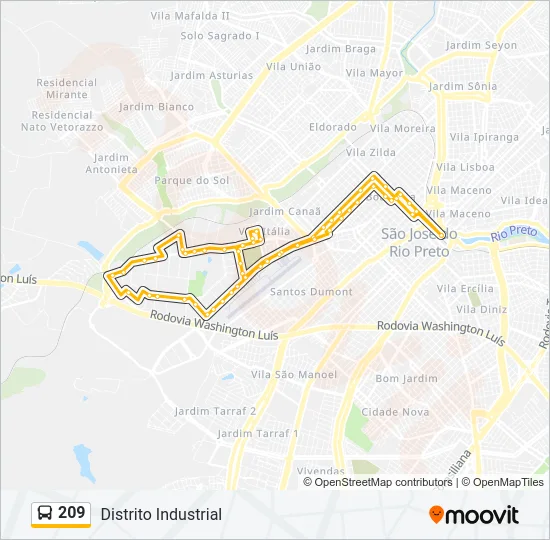 209 Bus Line Map