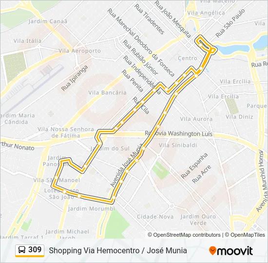 309 Bus Line Map