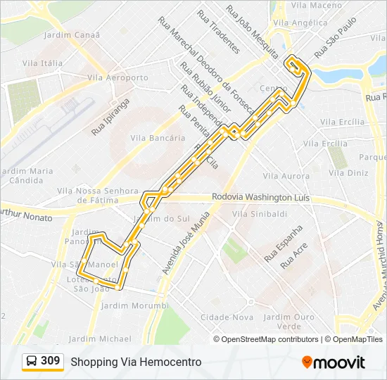 309 Bus Line Map