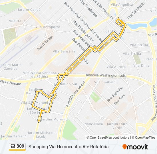 309 bus Line Map