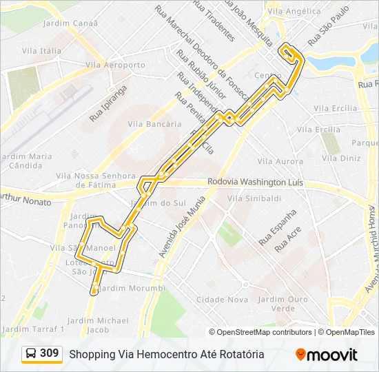 309 Bus Line Map