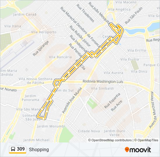 309 bus Line Map