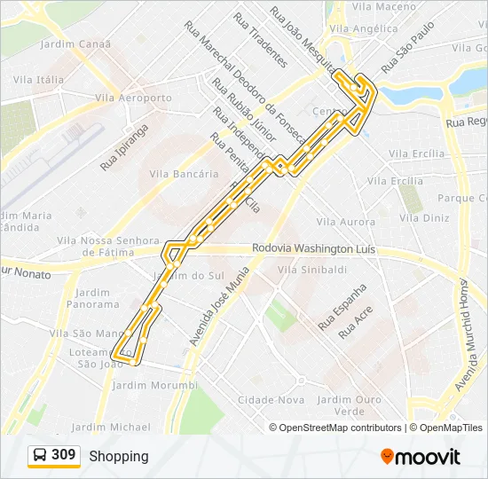 309 Bus Line Map