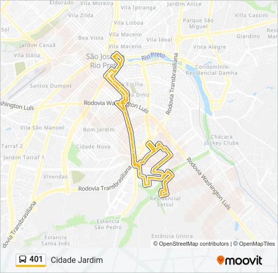 401 Bus Line Map