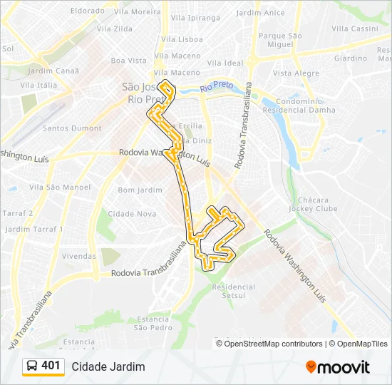 401 Bus Line Map