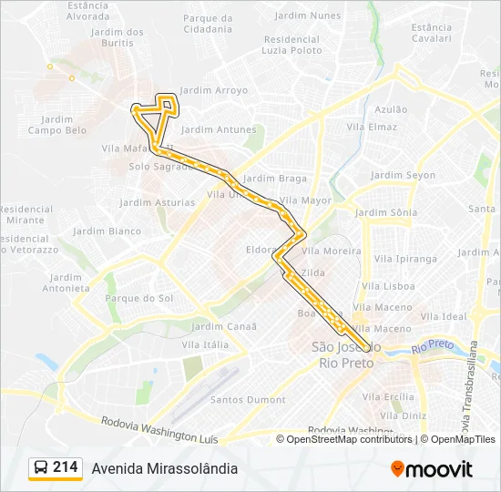 214 Bus Line Map