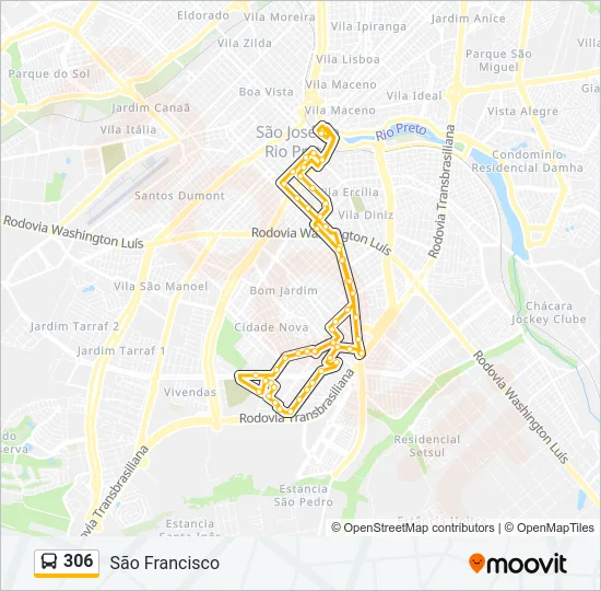306 Bus Line Map