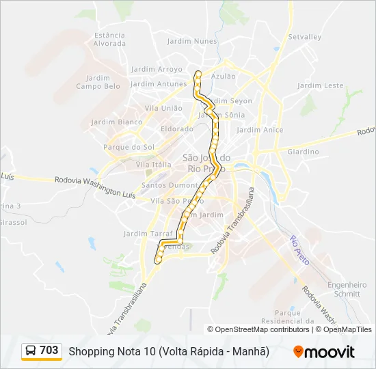 703 Bus Line Map