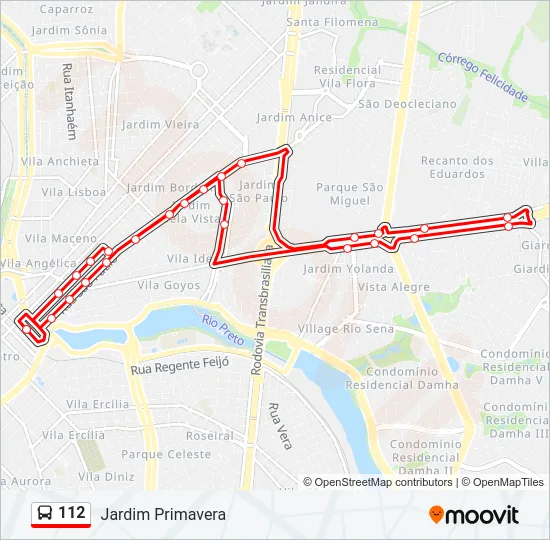 112 Bus Line Map