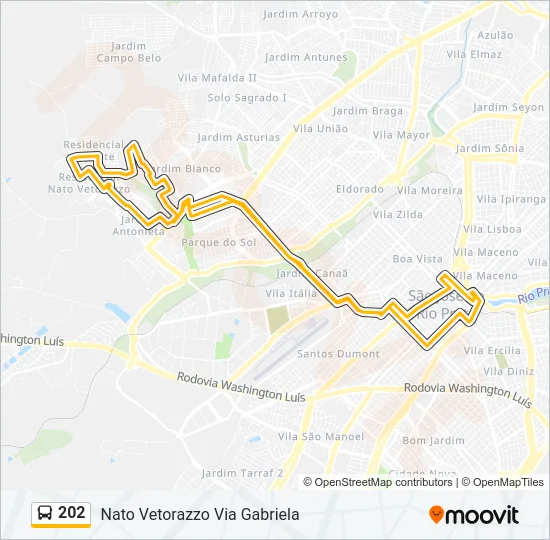 202 Bus Line Map