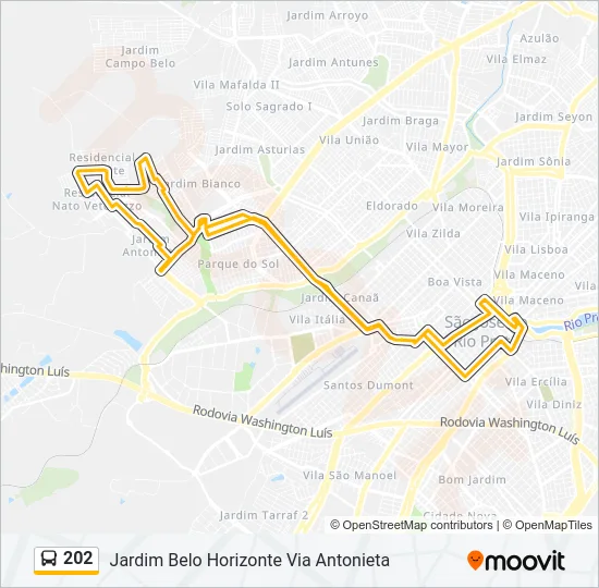 202 Bus Line Map