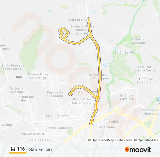 116 Bus Line Map