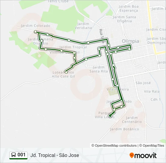 001 Bus Line Map